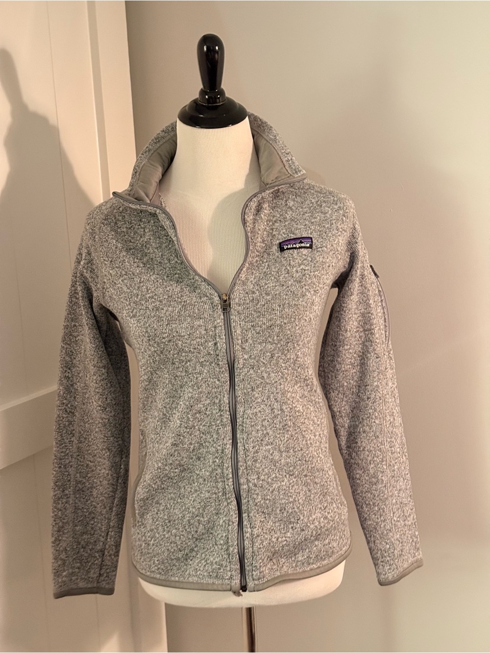 Patagonia Heather Gray Women's Full-Zip Bomber Fleece Jacket